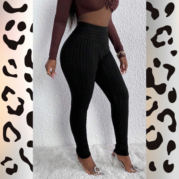 SHEIN Cable Knit Pants - Picture 3 of 8